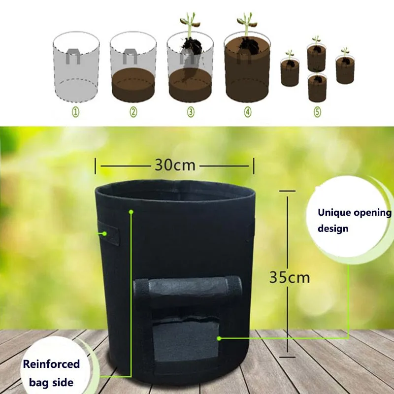 3-Size Versatile Plant & Potato Grow Bags