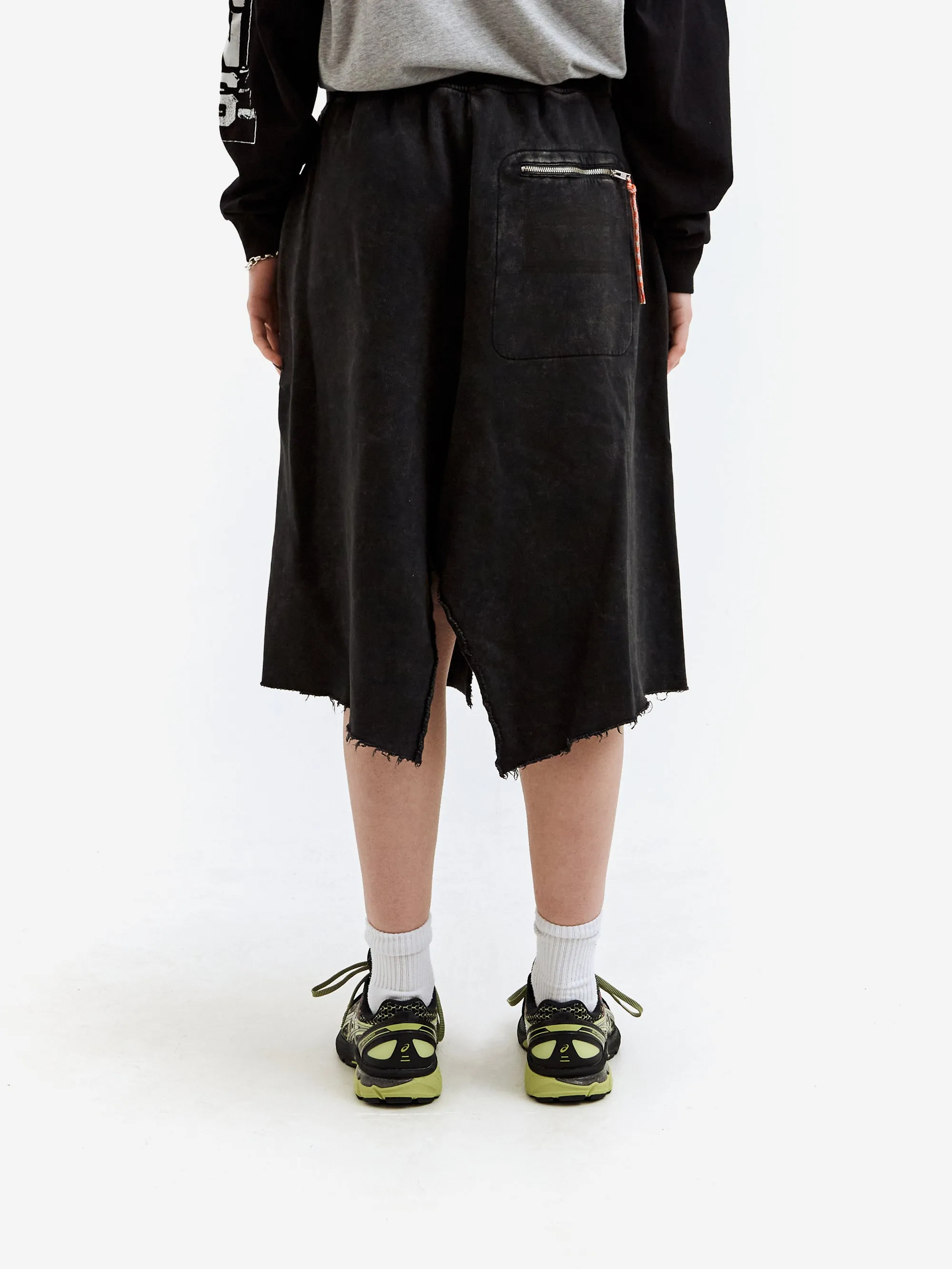 Aries Acid Cut Off Sweatskirt - Black