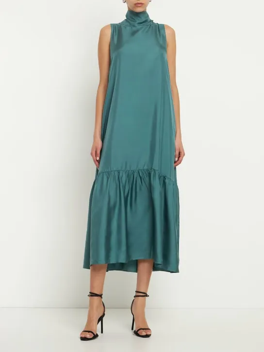Asceno   The Oslo silk twill dress 