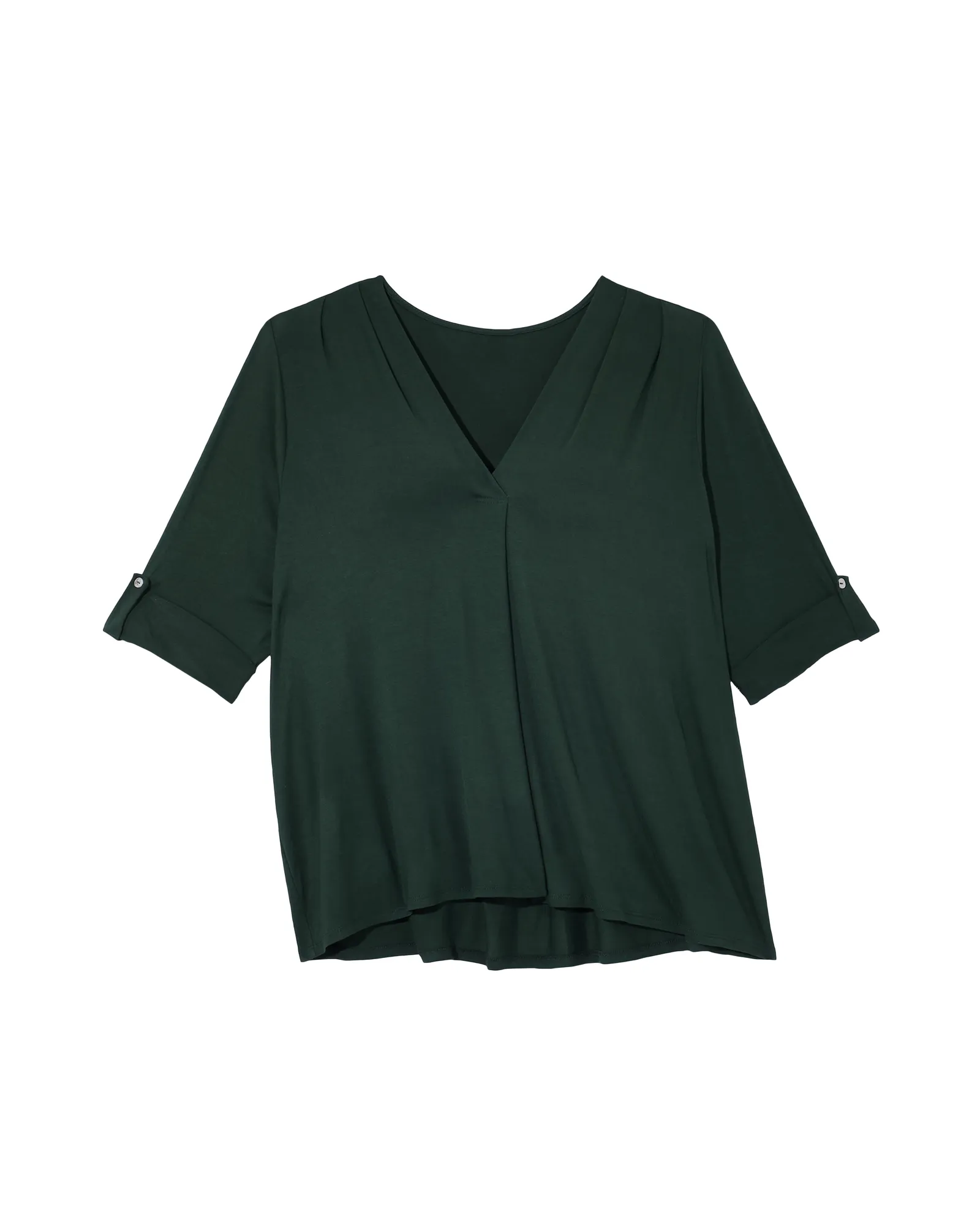 Asia 3/4 Sleeve V Neck Tee | Teal