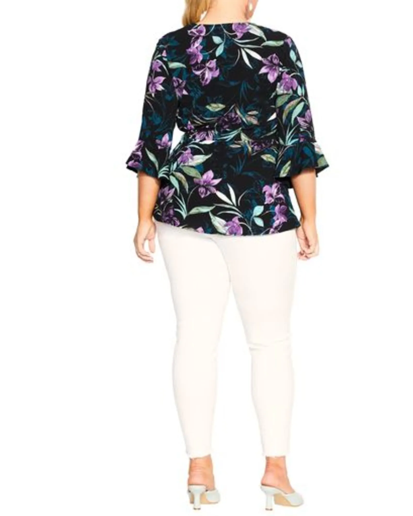 Astrid Floral Top | Black Priscilla Vine