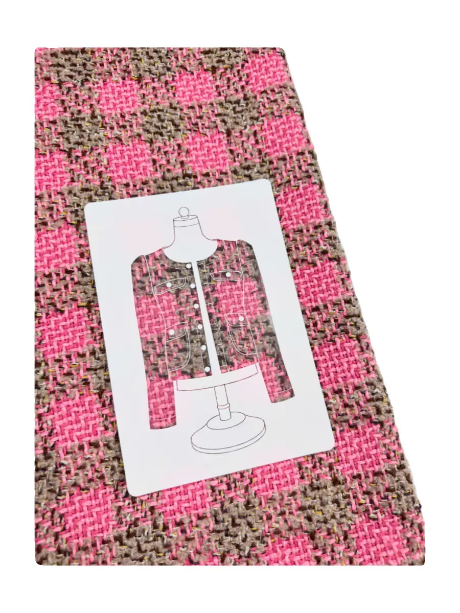 Autumn and winter new high-end customized niche small fragrance fabric age-reducing tweed heavy industry coat dress vest bag