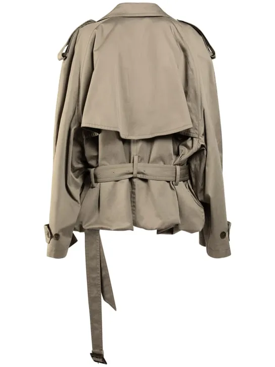 Balenciaga   Folded cotton trench coat 