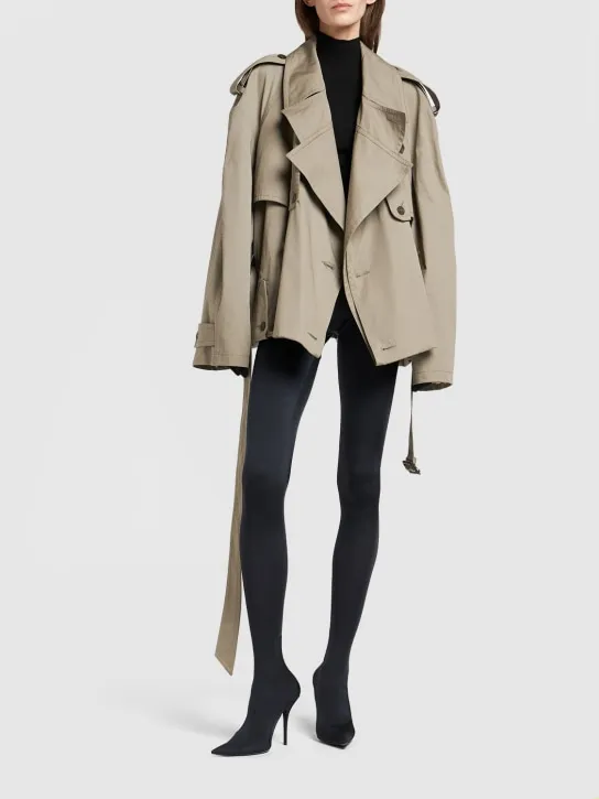Balenciaga   Folded cotton trench coat 