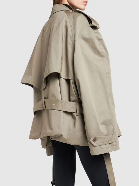 Balenciaga   Folded cotton trench coat 