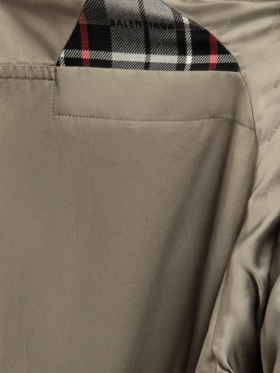 Balenciaga   Folded cotton trench coat 
