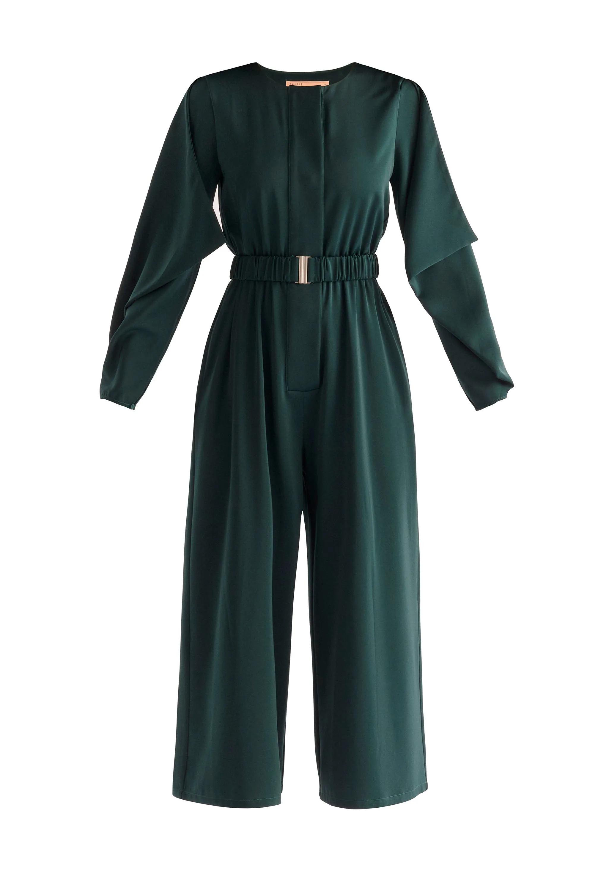 Belted Satin Jumpsuit