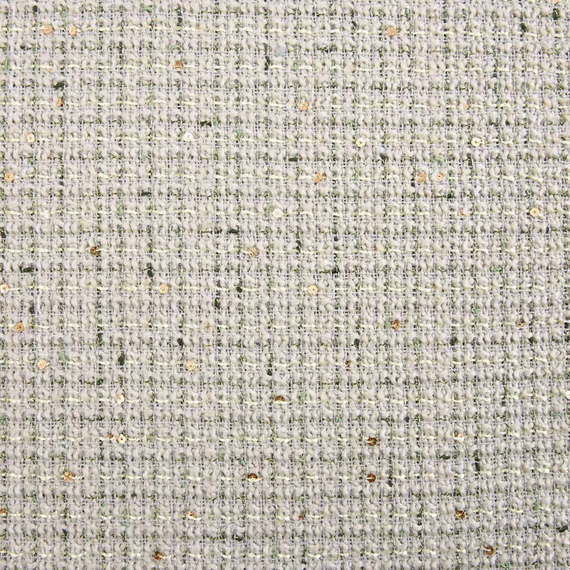 Blue sequin woven small fragrant tweed fabric thickened autumn and winter clothing fabric diy handmade high-definition jacket