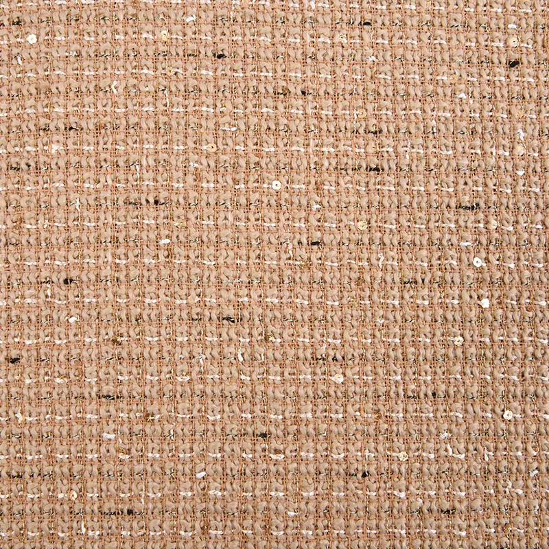 Blue sequin woven small fragrant tweed fabric thickened autumn and winter clothing fabric diy handmade high-definition jacket