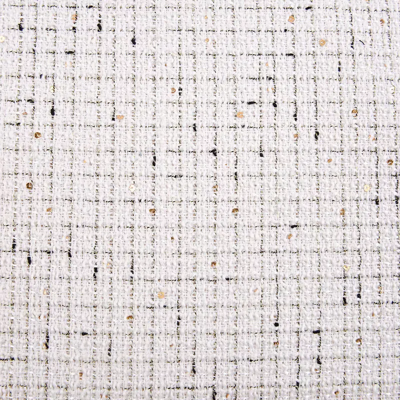 Blue sequin woven small fragrant tweed fabric thickened autumn and winter clothing fabric diy handmade high-definition jacket