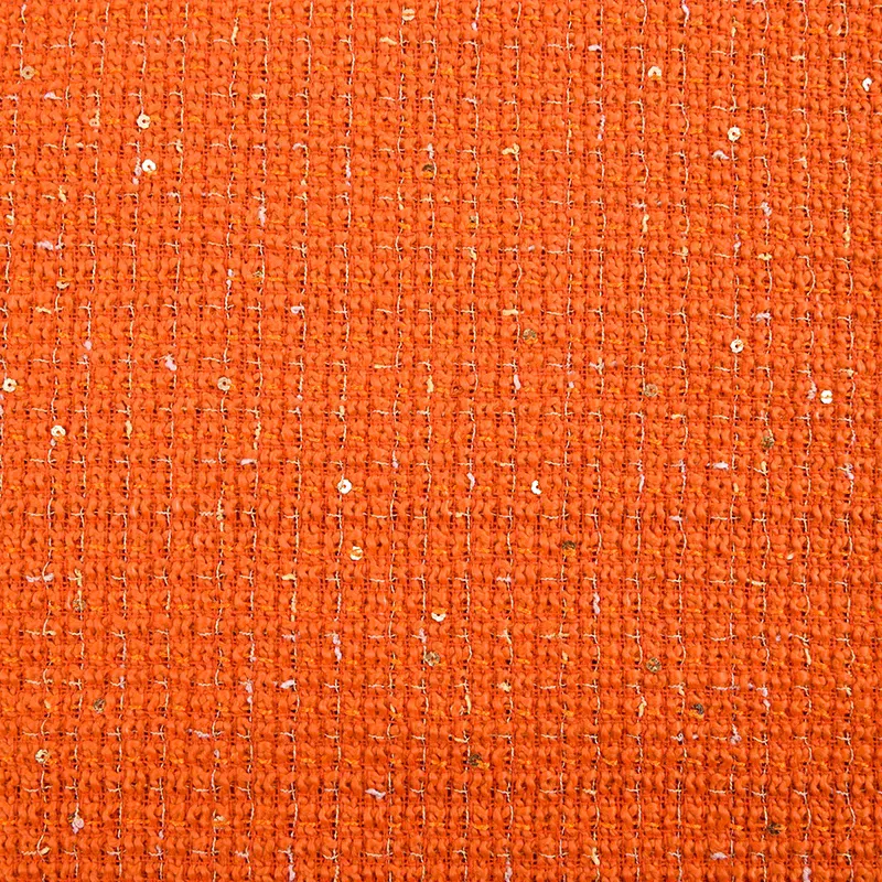 Blue sequin woven small fragrant tweed fabric thickened autumn and winter clothing fabric diy handmade high-definition jacket