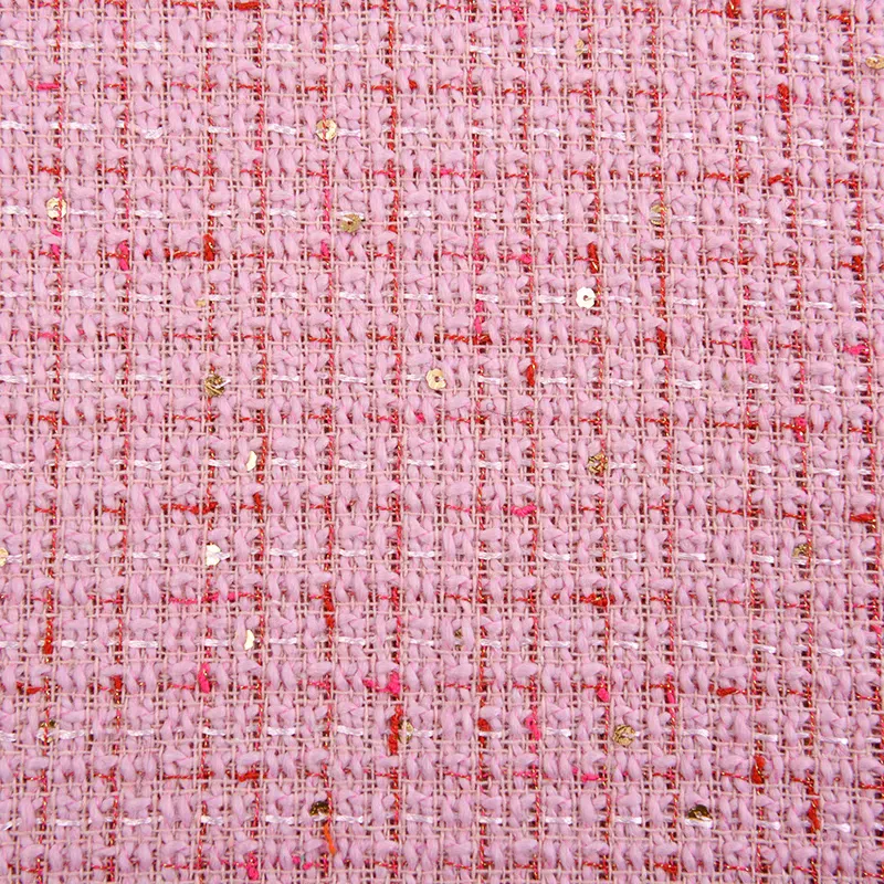 Blue sequin woven small fragrant tweed fabric thickened autumn and winter clothing fabric diy handmade high-definition jacket