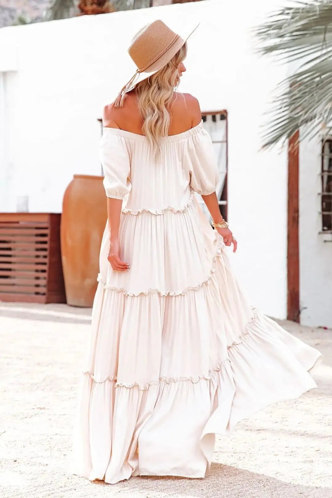Boho Sexy Off The Shoulder Maxi Dress