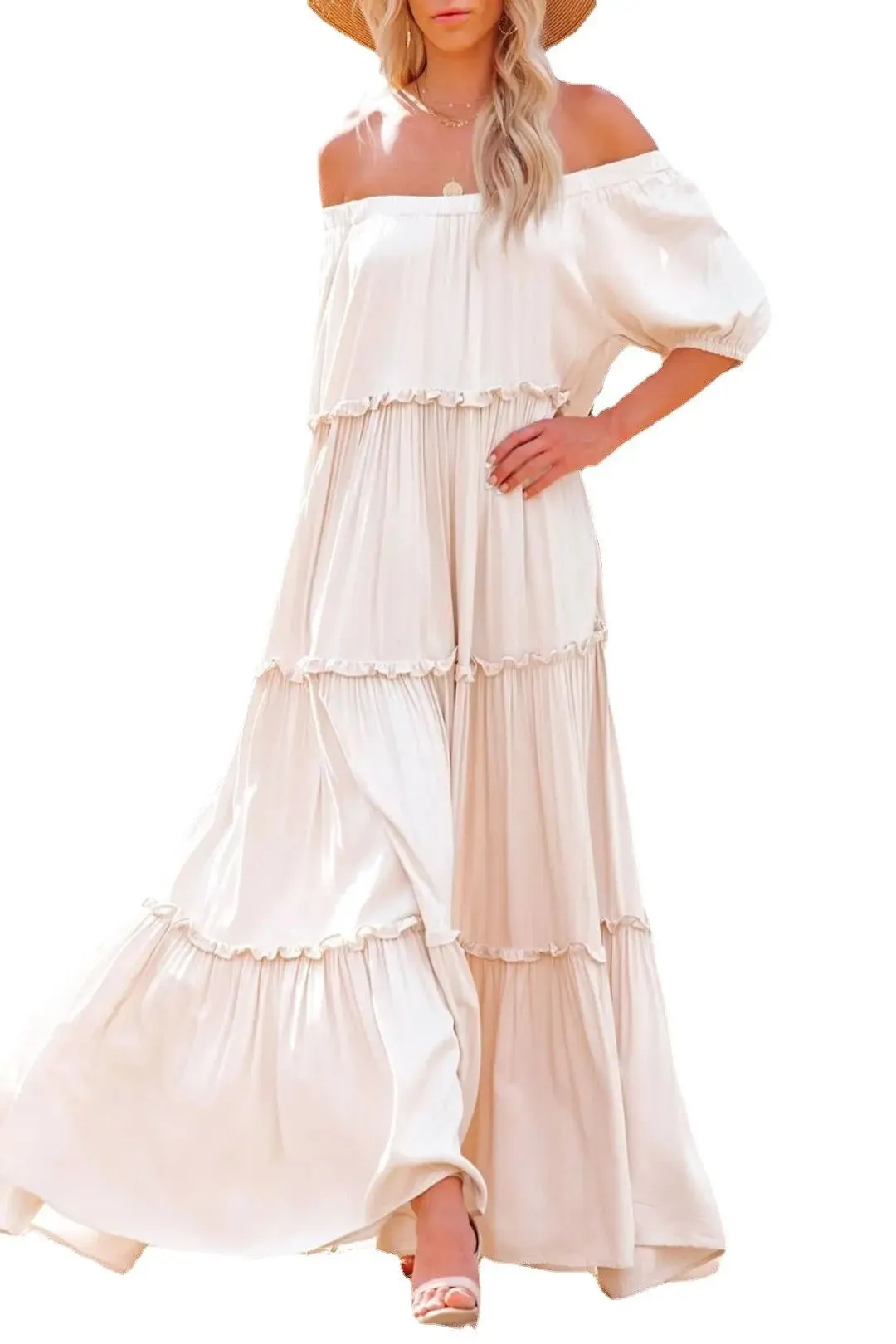 Boho Sexy Off The Shoulder Maxi Dress