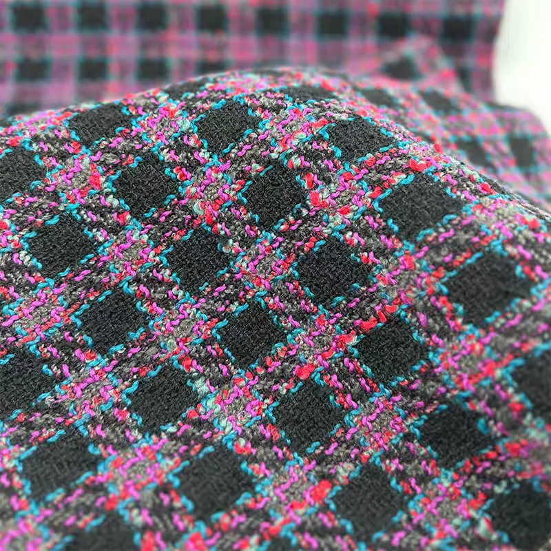 C*anel bag woven tweed fabric, high-end clothing designer DIY handmade shoes and hats, small fragrance fabric