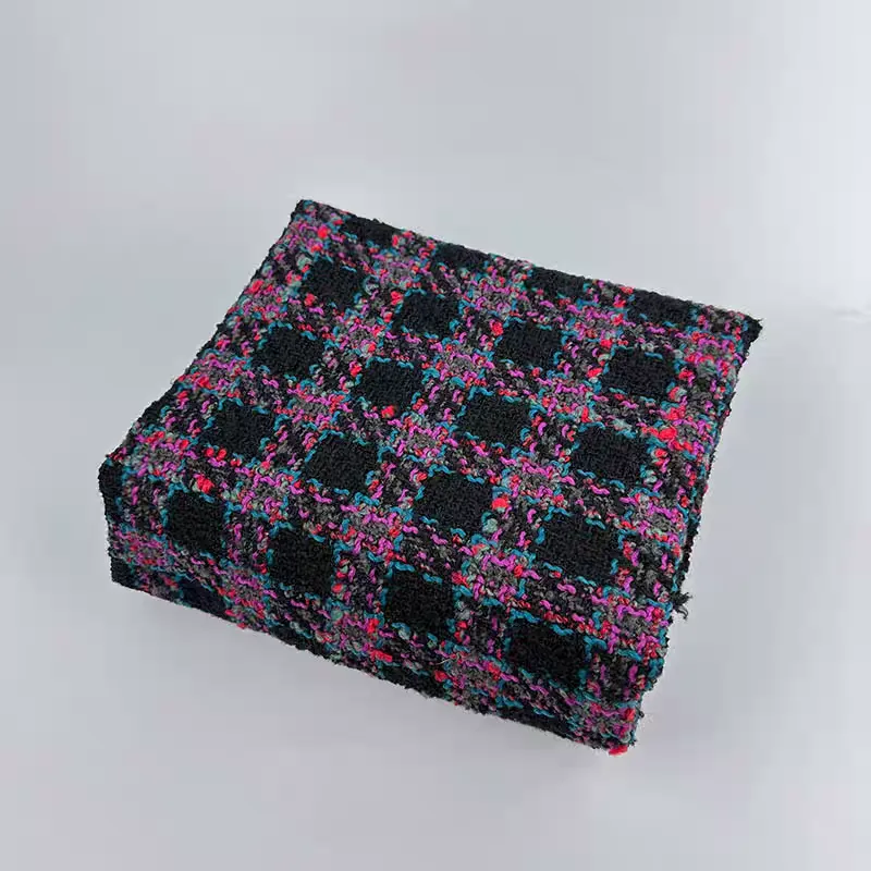 C*anel bag woven tweed fabric, high-end clothing designer DIY handmade shoes and hats, small fragrance fabric