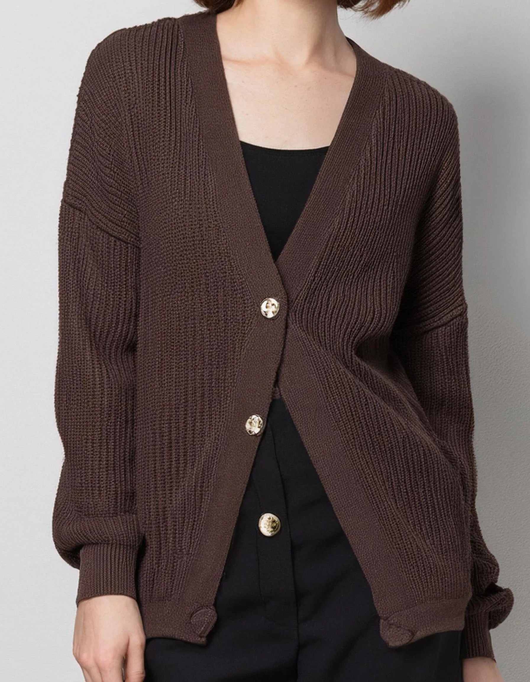 Chocolate Brown Long Cardigan