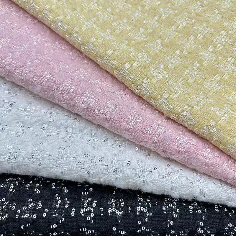Dobacol color imported small fragrance fabric, delicate tweed high-end customized clothing, handmade luggage fabric