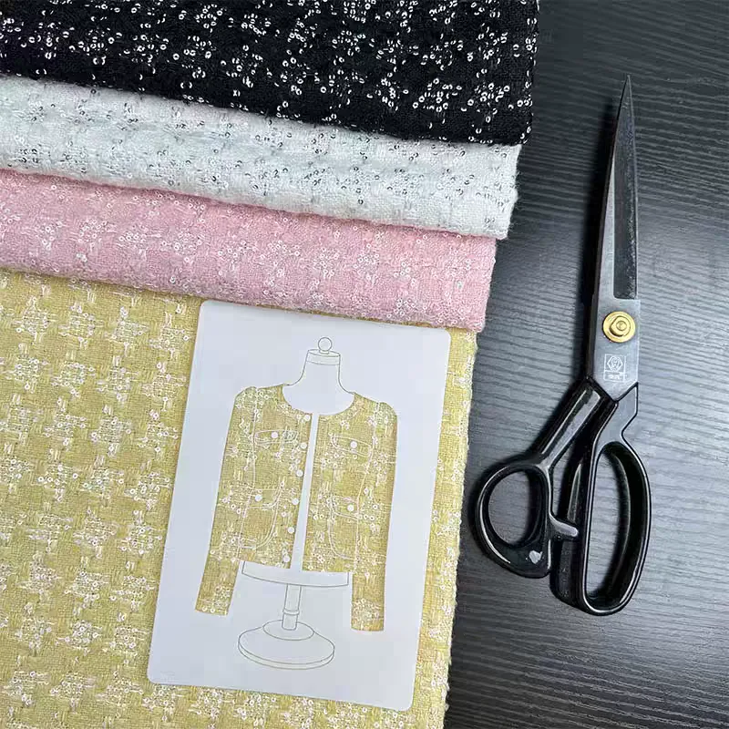 Dobacol color imported small fragrance fabric, delicate tweed high-end customized clothing, handmade luggage fabric