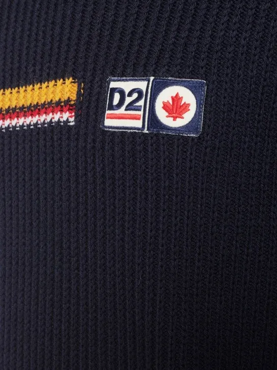 Dsquared2   Wool crewneck logo sweater 