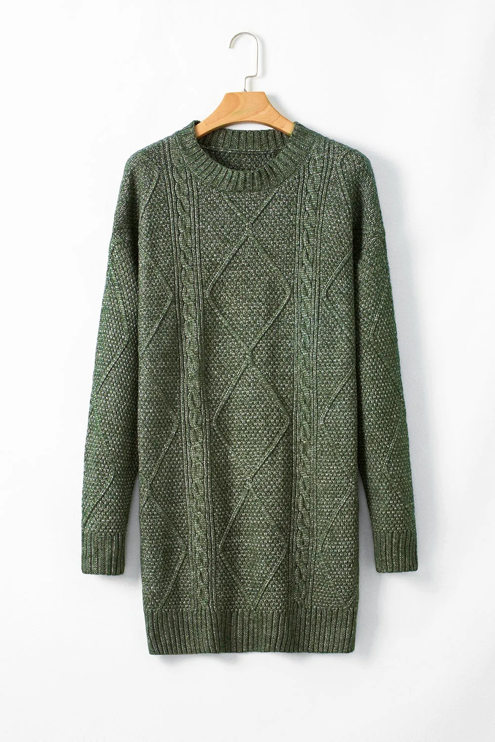 Fall Sweater Dress - Green