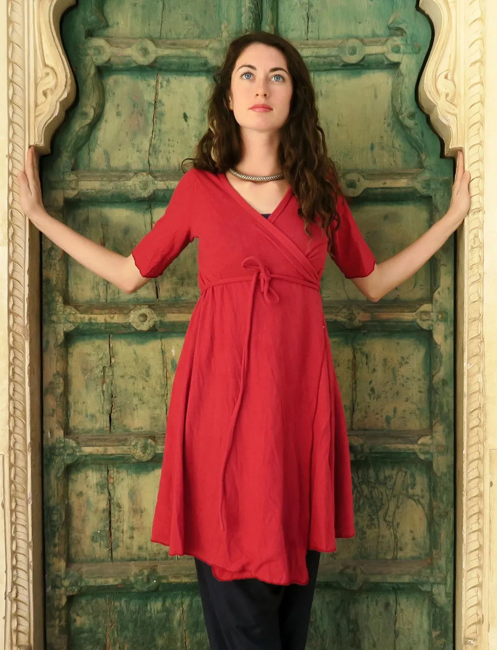 Flip Wrap Babydoll Short Dress