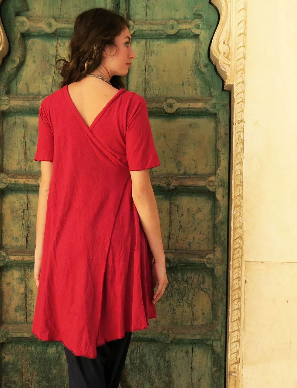 Flip Wrap Babydoll Short Dress
