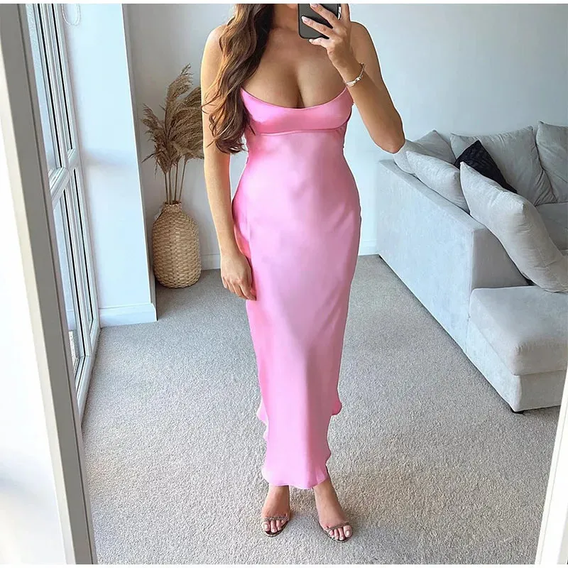 FLYTONN-Sexy spring and summer dresses, party dresses, graduation gifts,Petite Petals Split Slip Dress