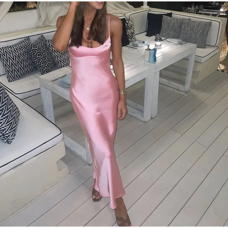 FLYTONN-Sexy spring and summer dresses, party dresses, graduation gifts,Petite Petals Split Slip Dress