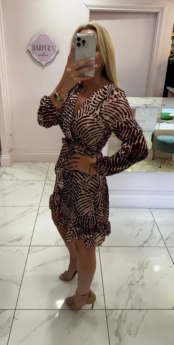 Freya Wrap Print Dress