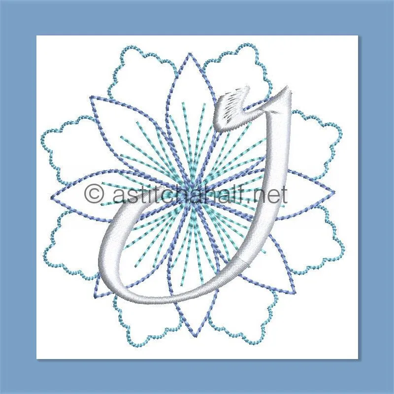 Frost and Frozen Monogram Letter I