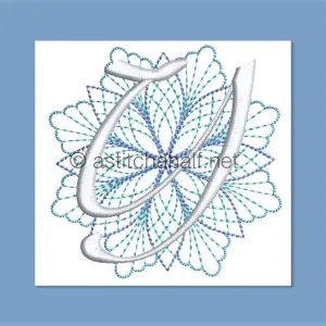Frost and Frozen Monogram Letter Y