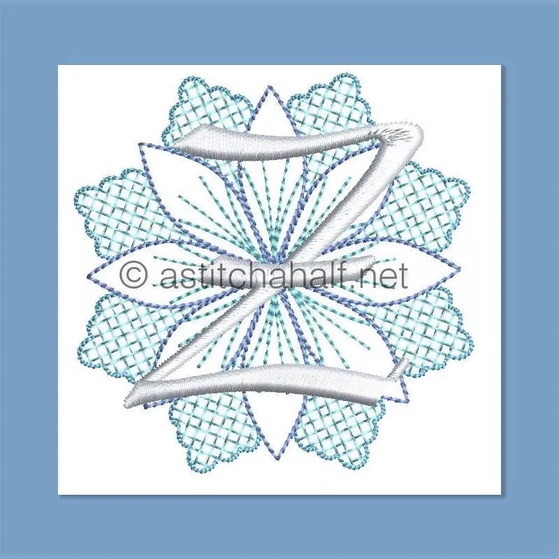 Frost and Frozen Monogram Letter Z