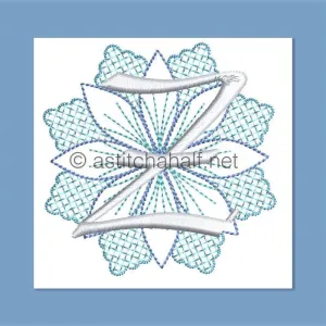 Frost and Frozen Monogram Letter Z