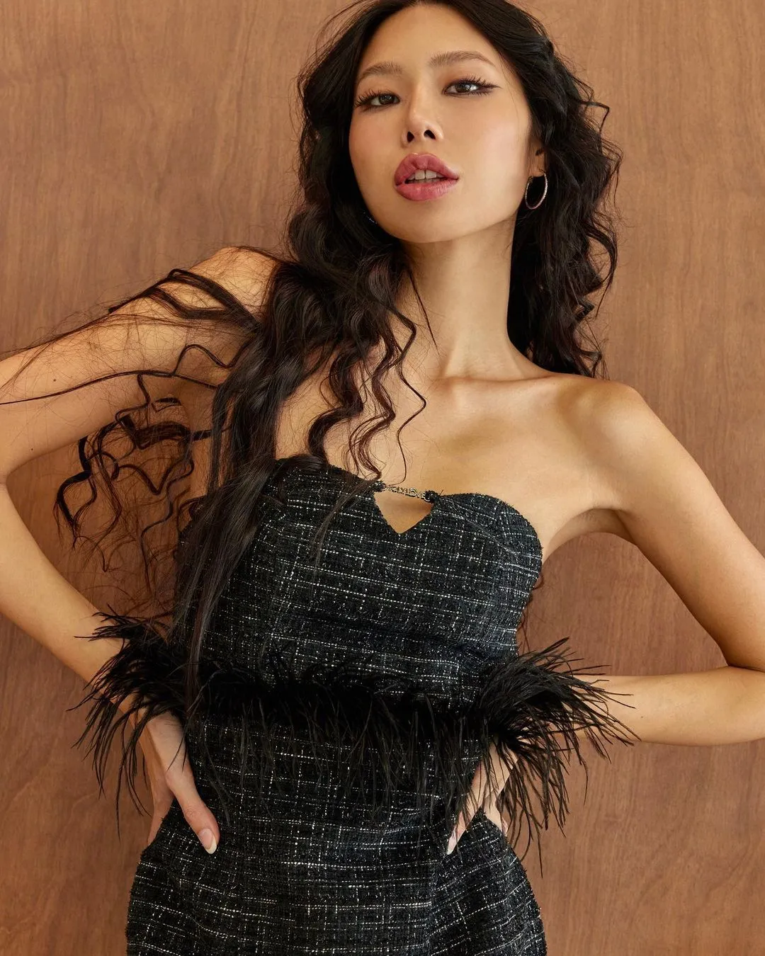 Fur Tweed Dress