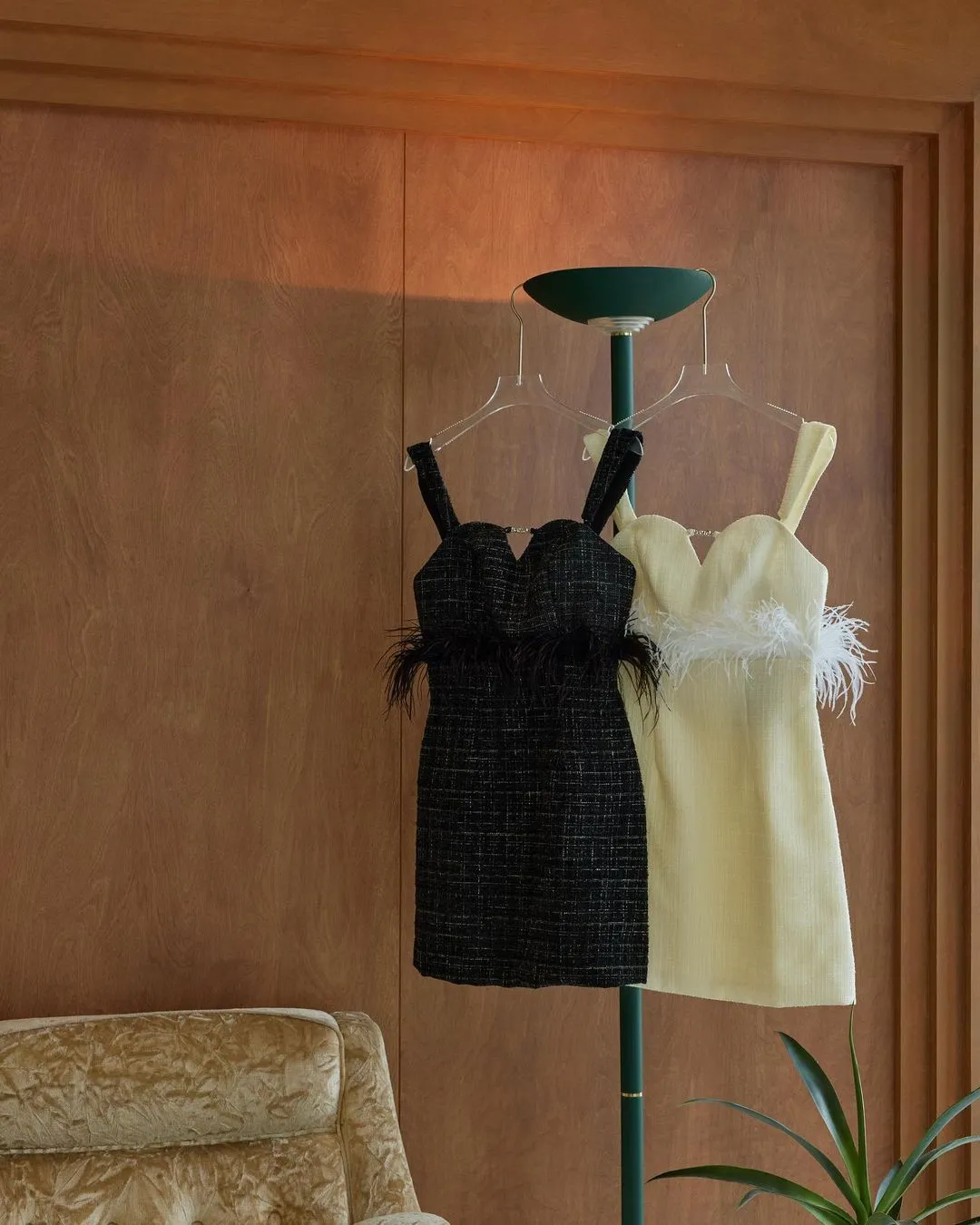 Fur Tweed Dress