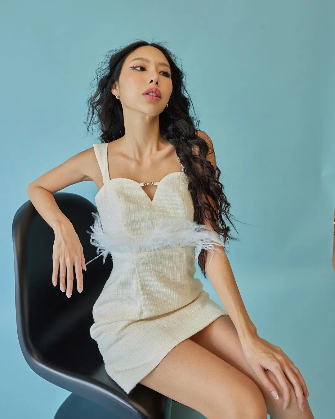 Fur Tweed Dress