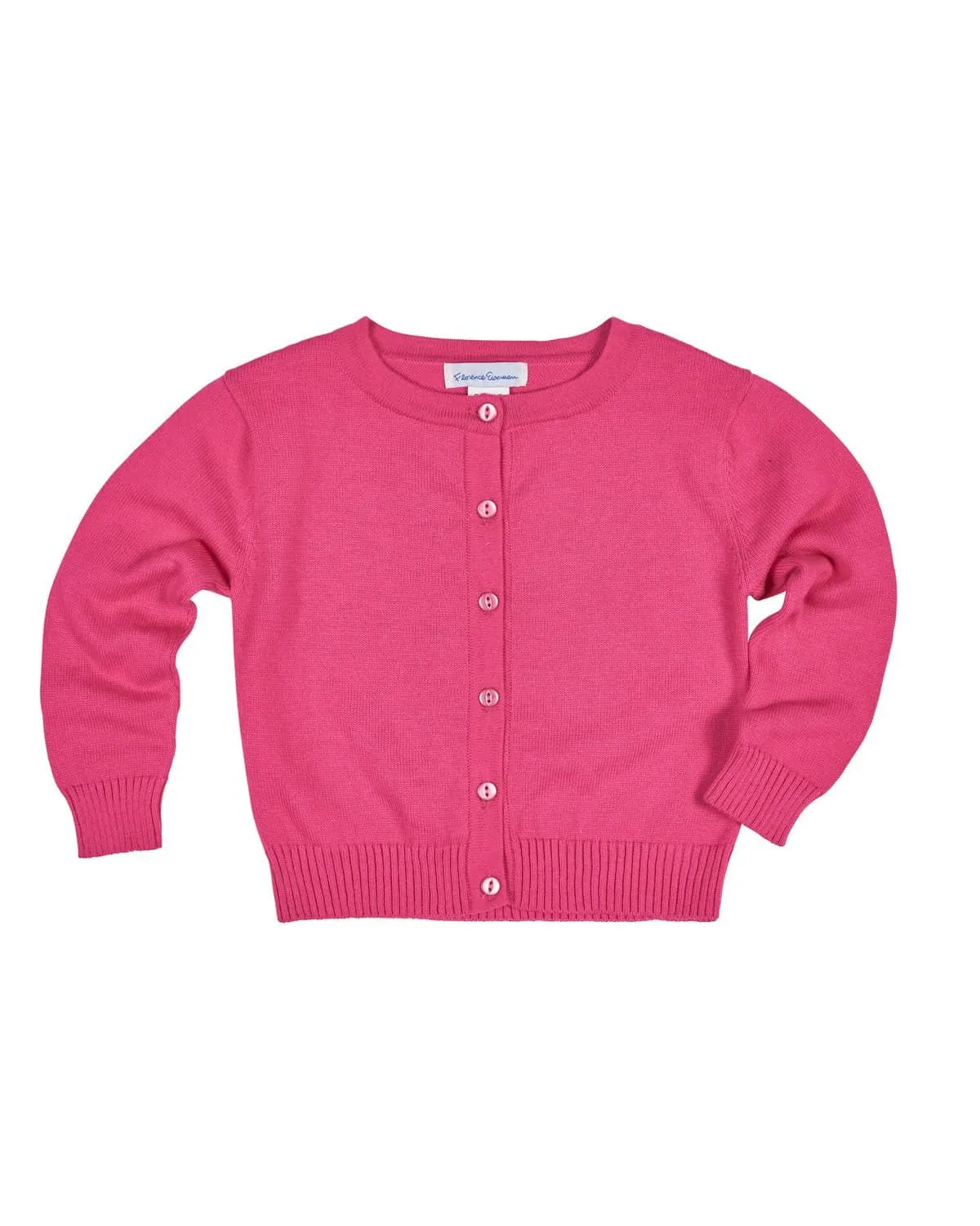 Girls Fuchsia Cardigan Sweater