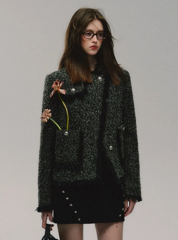 Gold Grand Jacket Tweed Tone Small Fre