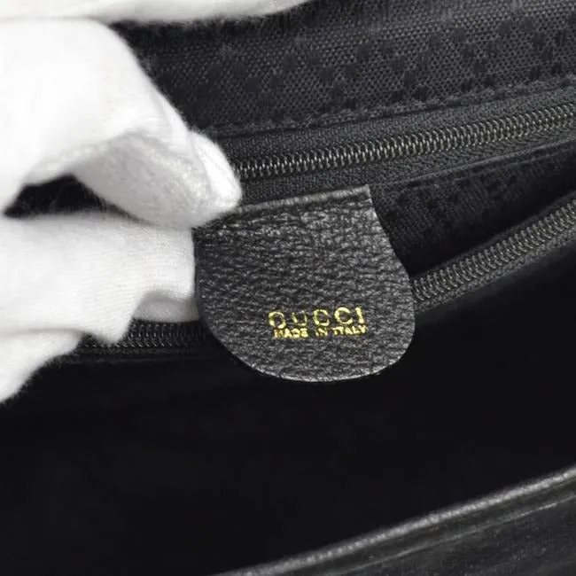 Gucci black suede and leather, two-way Diana XL tote or satchel with two bamboo handles