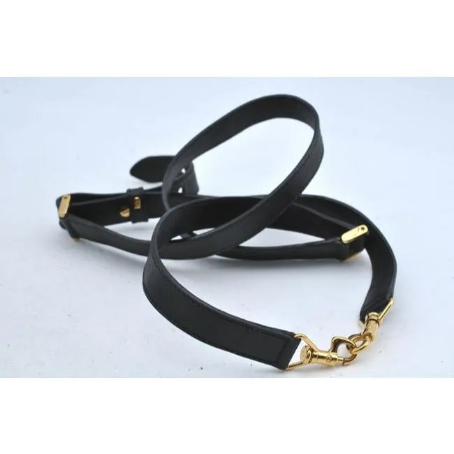 Gucci Padlock Bag Way Top Handle With Strap Black Smooth Leather Satchel