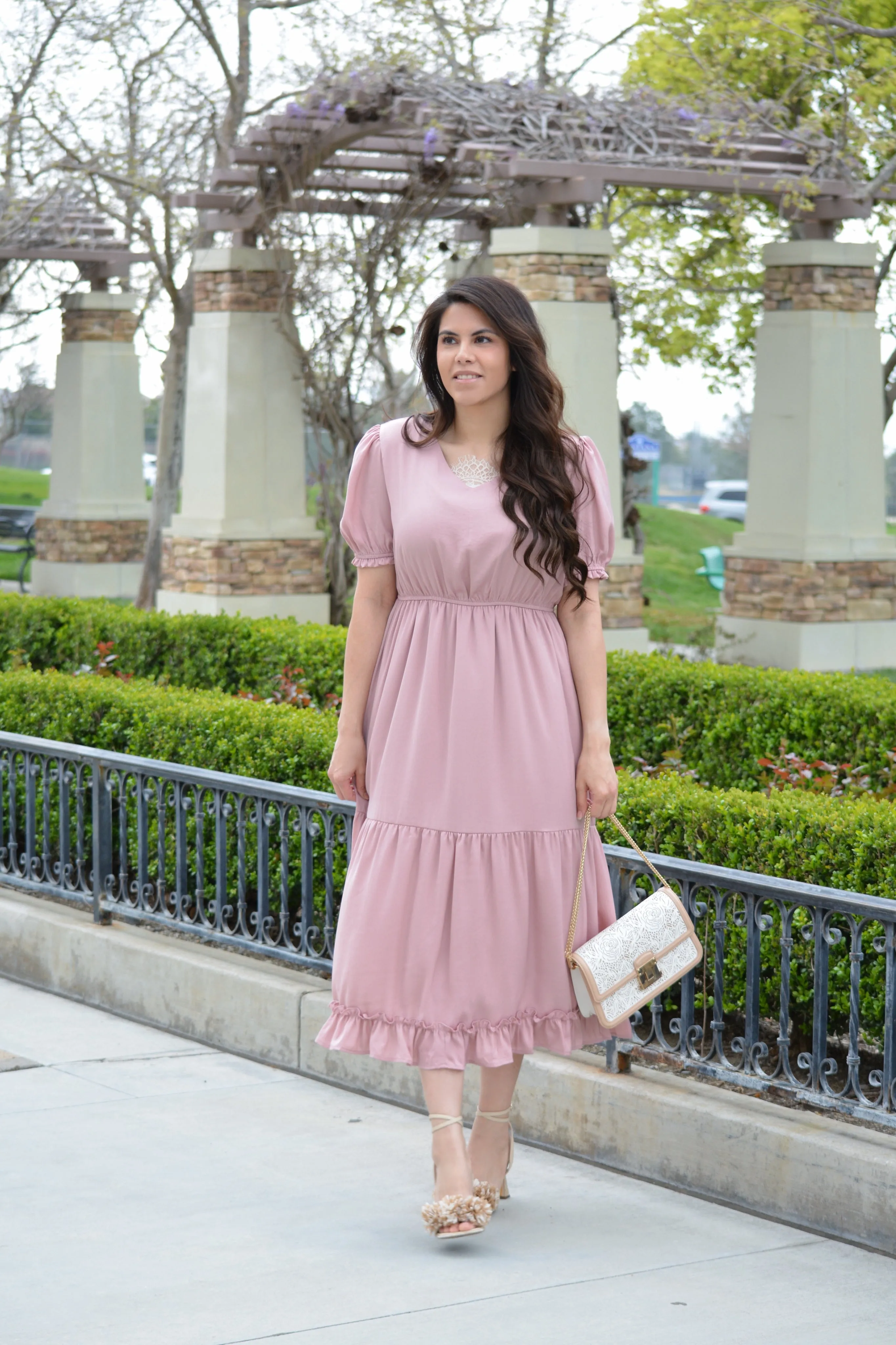 Guinevere Warm Pink Dress