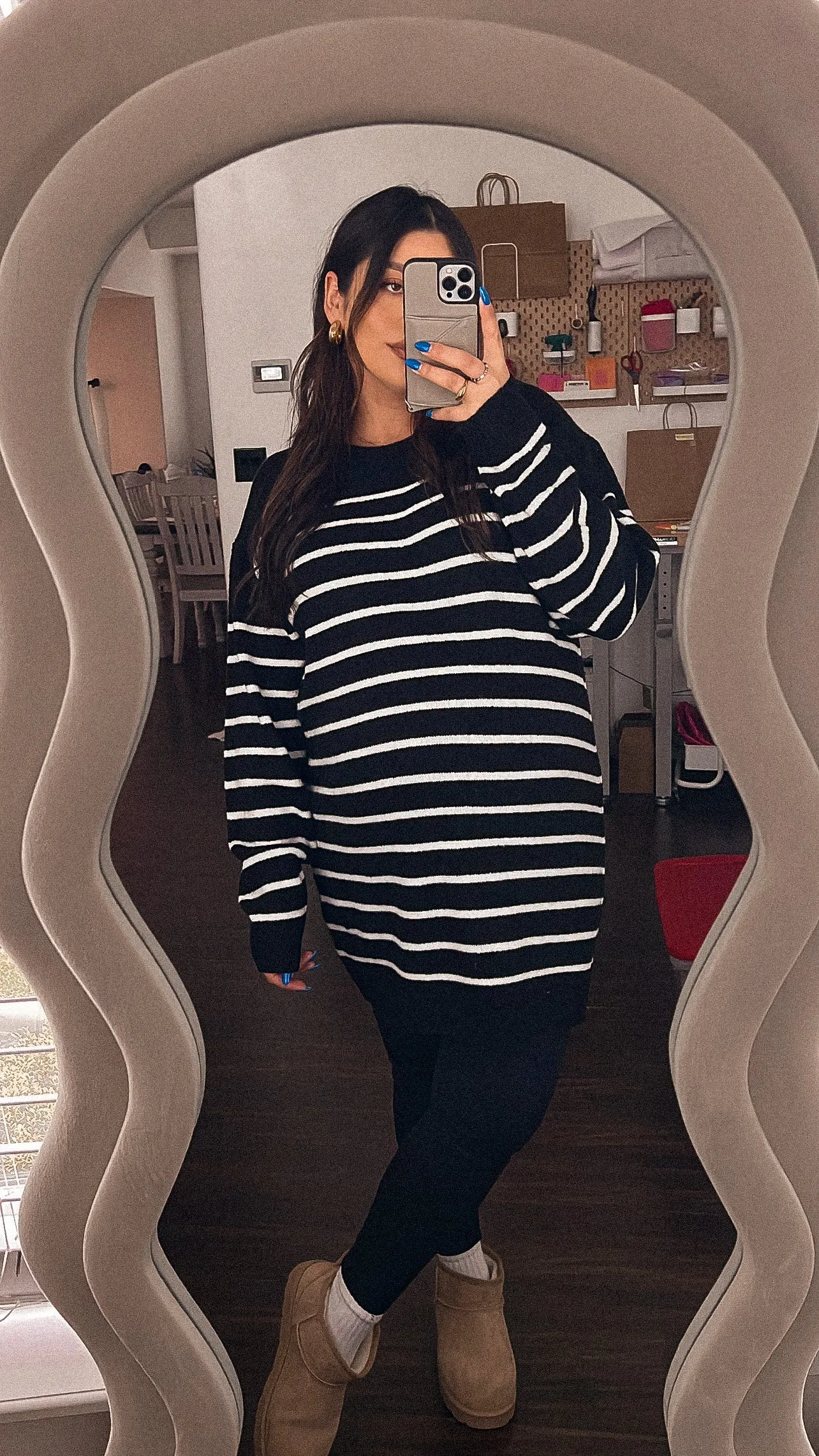 Hanna Stripped sweater dress