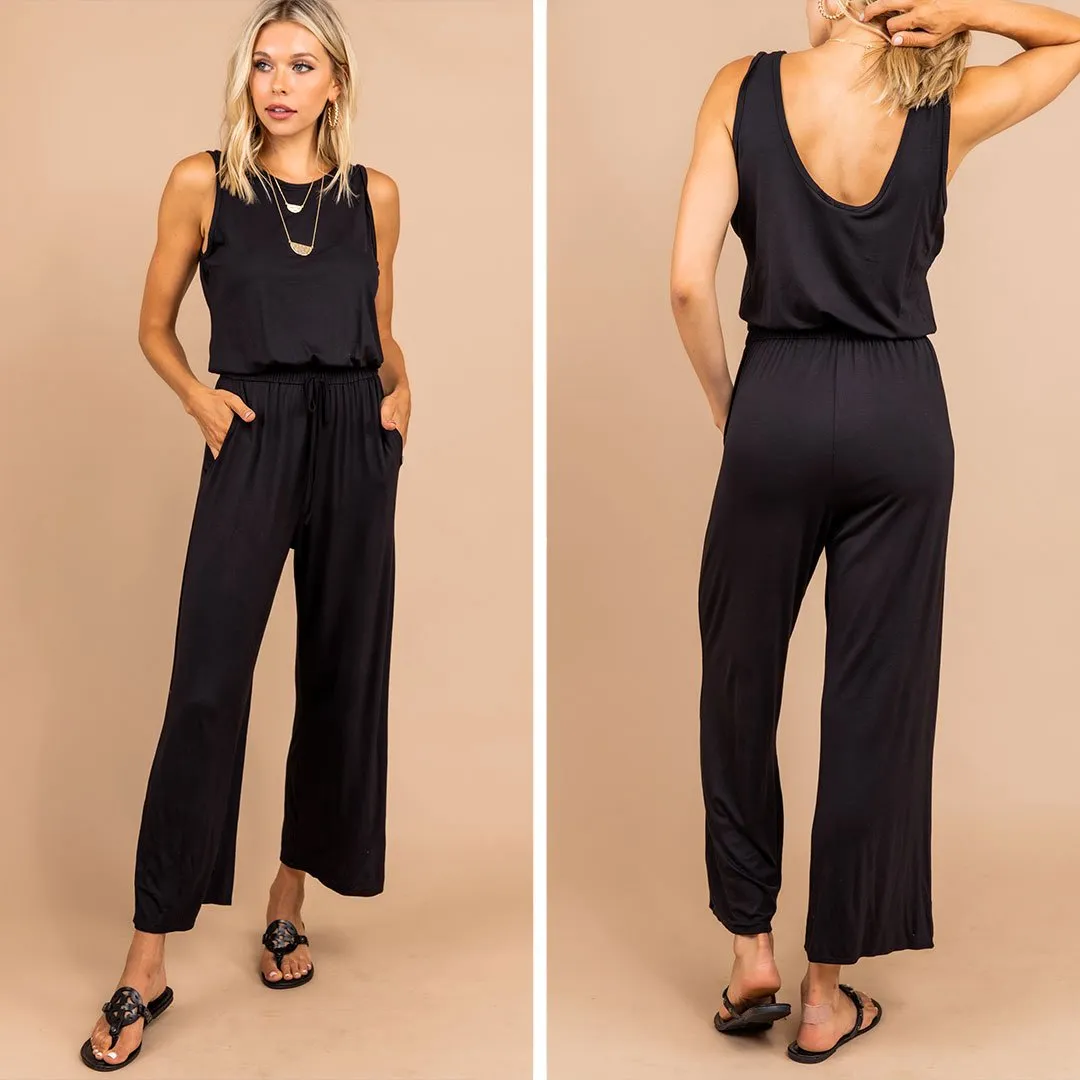 If I Were You Black Wide Leg Jumpsuit