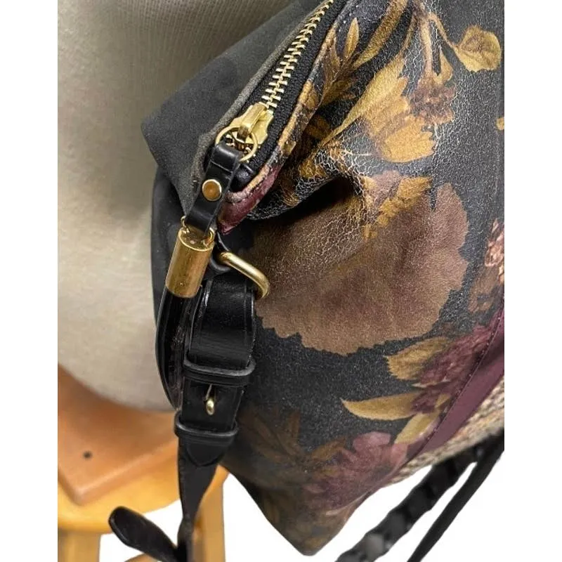 Kempton & Co Dylan Holdall Handbag Purse Harris Tweed Camo Black Peony