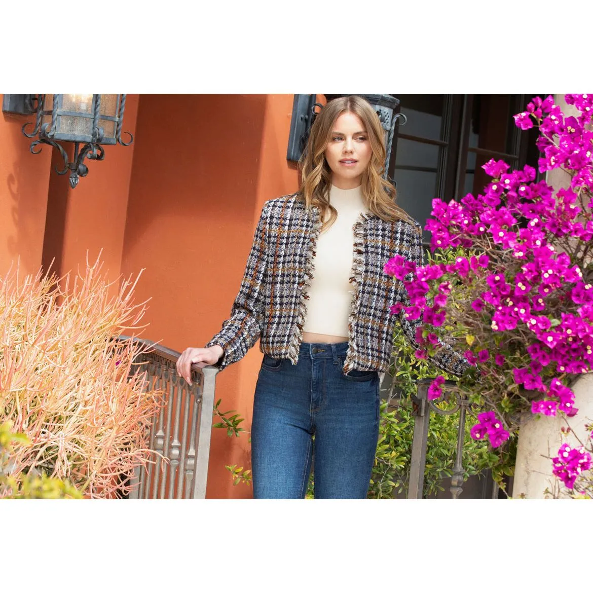 Leila Tweed THML Cardigan Jacket