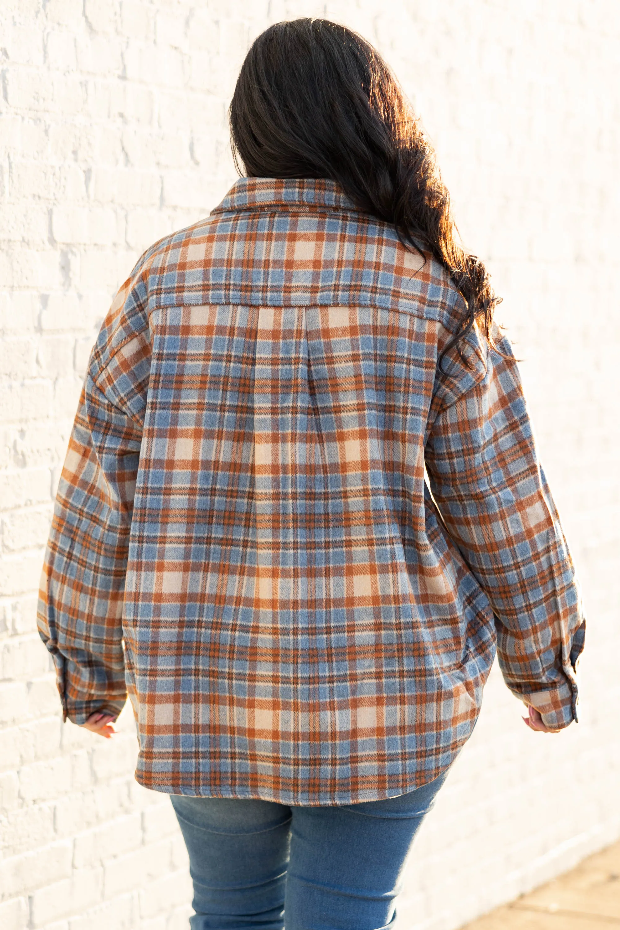 Lovely Time Shacket, Blue Multi