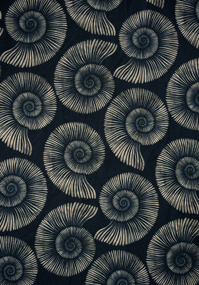 Mary Fossil Print Midi Dress