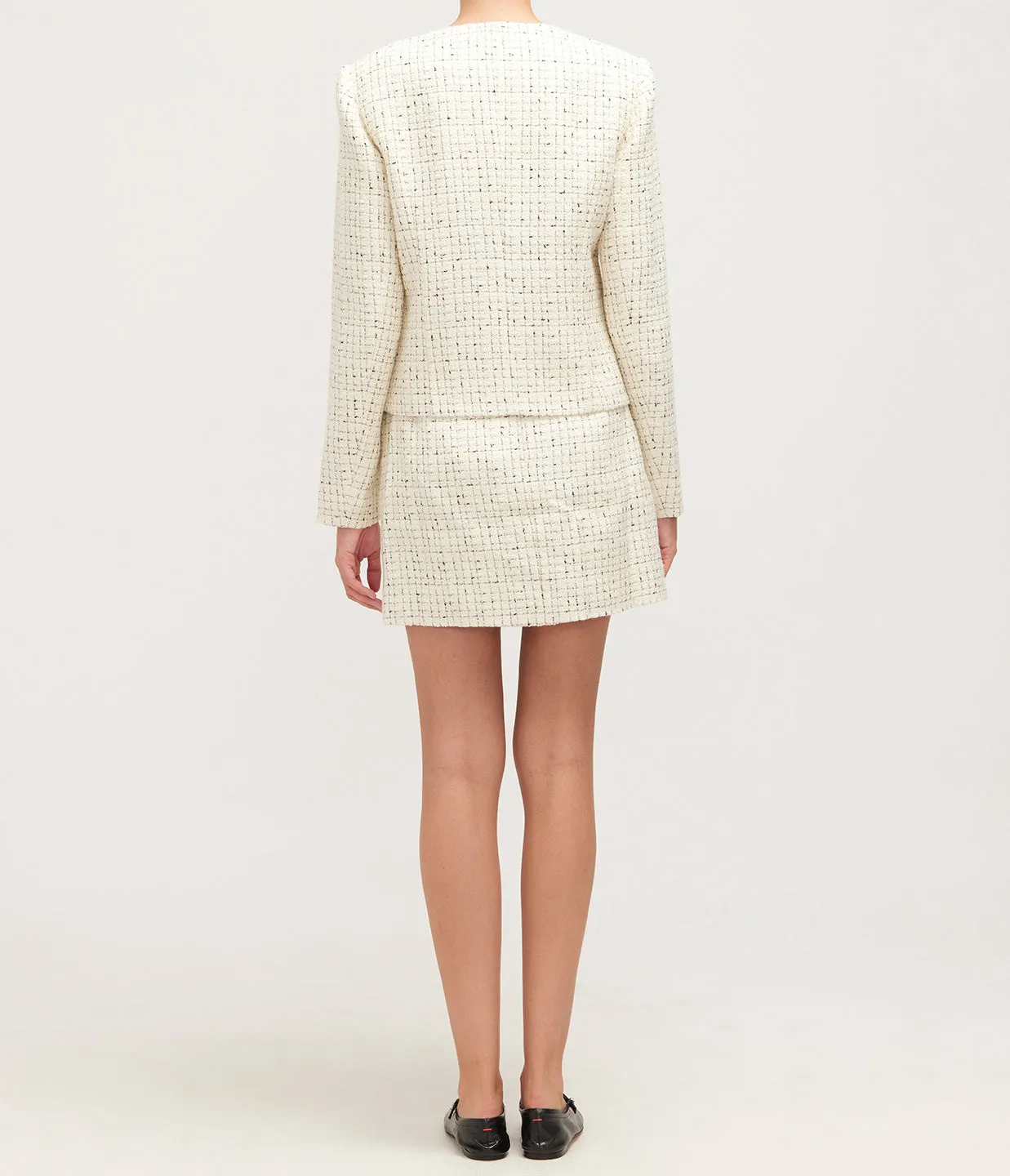 Mateo Skirt in Cream Tweed