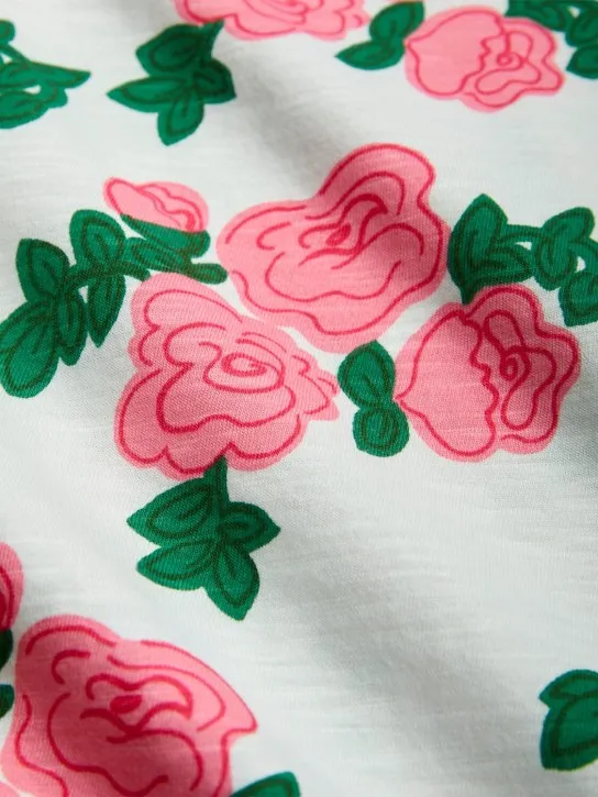 Mini Rodini   Rose printed organic cotton dress 